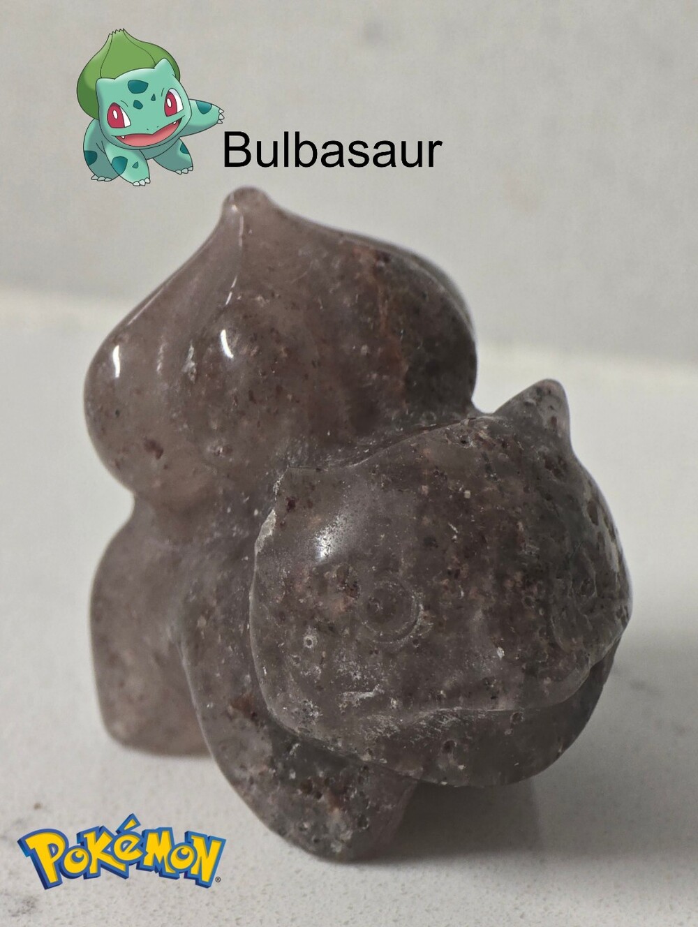 Pokemon Bulbasaur Strawberry Quartz Crystal Figure